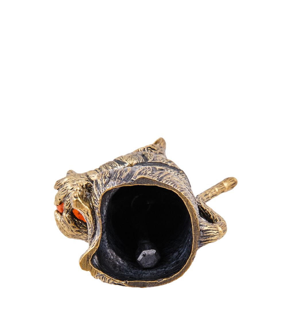 AM-3780 Колокольчик «Тигр Шар» (латунь, янтарь)