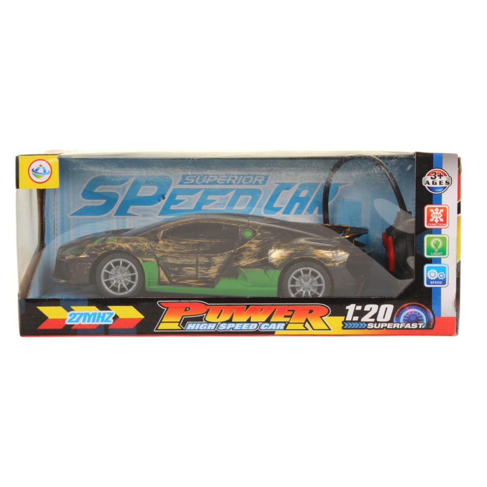 Машина классическая на РУ, зеленая, коробка 661-4D