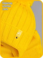 Шапка осенняя вязаная и снуд для детей