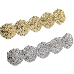 Заколка-автомат для волос «AKS - DesignPRO», круги, цвет золото и хром, 9*2см