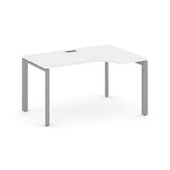 Style Project Стол рабочий эргономичный SN-59P.SPA-022(R) Белый/Металл Серый/Серебро Заглушка 1580*8