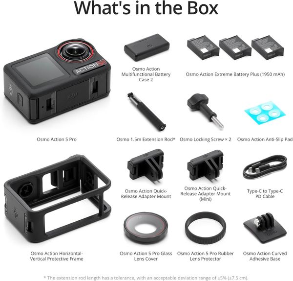 Экшн-камера DJI Osmo Action 5 Pro Adventure Combo Темно-серый | Black