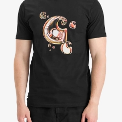 Футболка Carhartt WIP Solar Chrome C-Logo чёрная