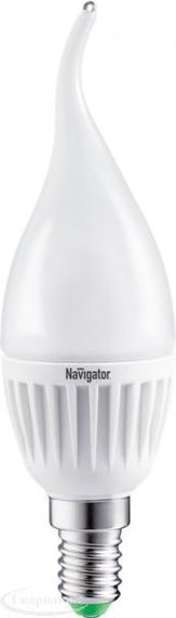 Лампа светодиодная Navigator FC37 220V Е14 7W 2700K свеча на ветру 22549