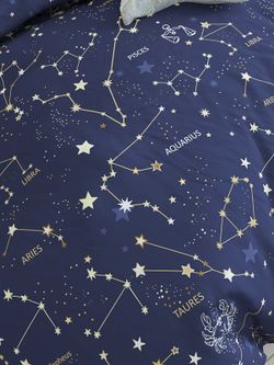 Пододеяльник Сказка "Созвездия" 1,5-спальный на молнии 145х215 см, поплин