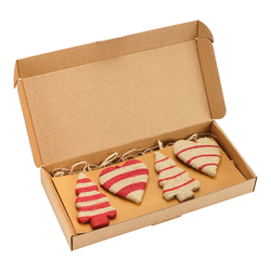 Набор елочных украшений 4шт Tkano Funky stripes New Year Essential