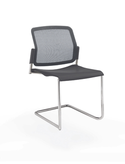 Movie стул на кантилевере со спинкой-сеткой