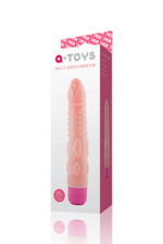 Рельефный гибкий вибратор A-Toys вторая кожа (18 см) (Цвет: телесно-розовый)