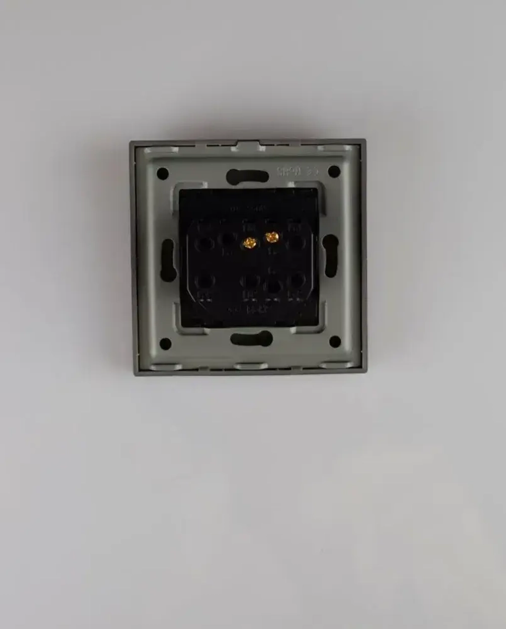 Выключатель серый для света одноклавишный без подсветки