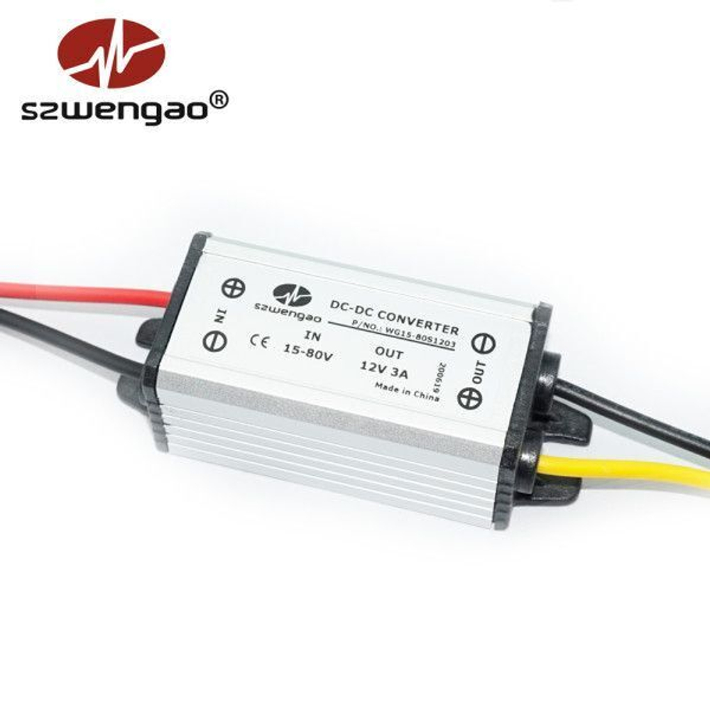 Преобразователь напряжения DC-DC 15-80v на 12v 3A для электросамокатов и других