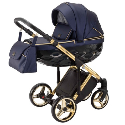 Детская универсальная коляска Adamex Chantal SE DeLuxe (100% Экокожа) C-108 (2в1)