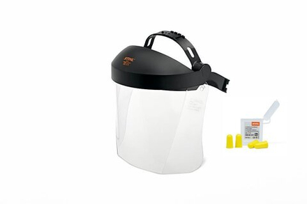 Защита лица с пластиковым щитком и берушами