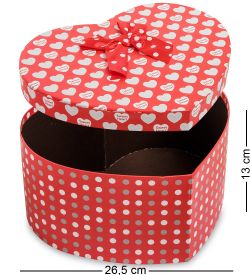 WG-55/3-B Коробка подарочная «Сердце» цв.красн./бел.