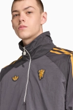 Кофта adidas Manchester United 25/26 Terrace Icons Half-Zip - серый