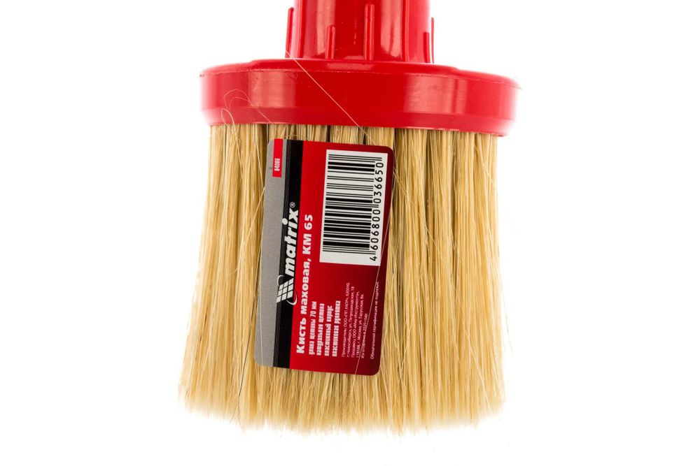 Кисть маховая круглая для фасадных работ, 65 мм, натуральная щетина, пластиковая рукоятка// Matrix