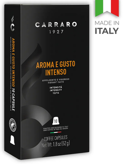 купить Кофе в капсулах Carraro Aroma e Gusto Intenso, 10 капсул для кофемашин Nespresso (Карраро)