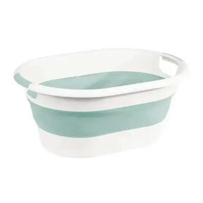 Таз овальный ФЛЕКС 25л складной морская волна