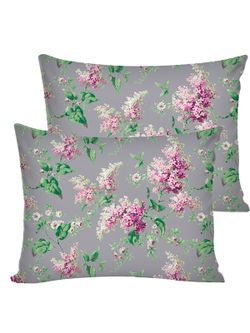 Постельное белье перкаль Сказка "Сирень" 2-спальное Наволочка 50х70 см 2 шт Простынь на резинке 160x200 см Пододеяльник 175x215 см