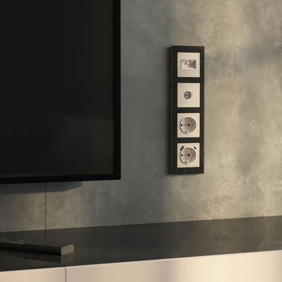 ТВ-розетка оконечная Werkel айвори акрил W1183043 4690389197130