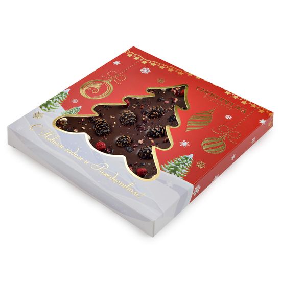 Шоколад темный с украшением "Таежный подарок" 150 г