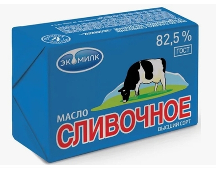 Масло сливочное Экомилк 82,5%, 330 г