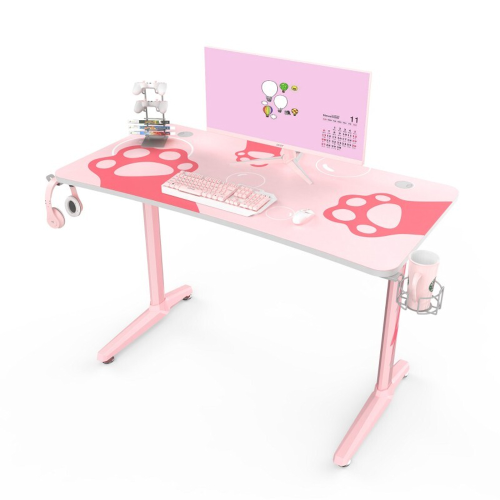 Стол для компьютера (для геймеров) EUREKA GIP 47, Pink (ZX-GIP-P47PK)