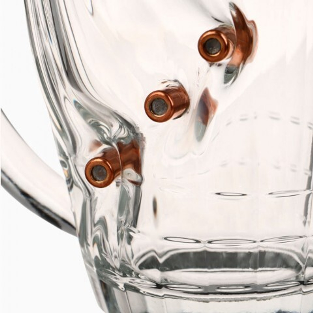 Кружка "Непробиваемая" с 3 пулями для пива, 500 мл