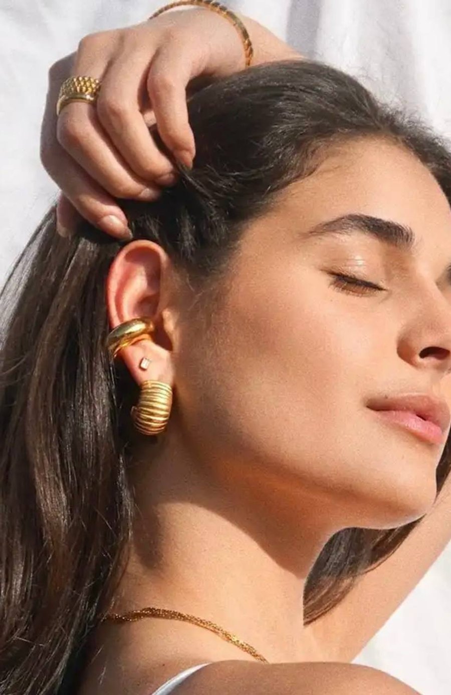 Серьги Кокон, Золотой