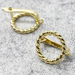 Ювелирные швензы с позолотой, размер 15*17 мм, цена за пару