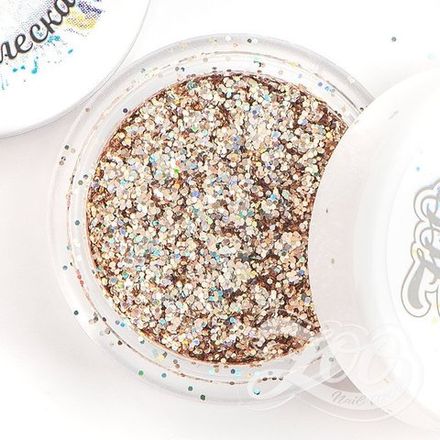 Zoo nail Глиттер голографический Магия Блеска 1245 шампань, 2гр