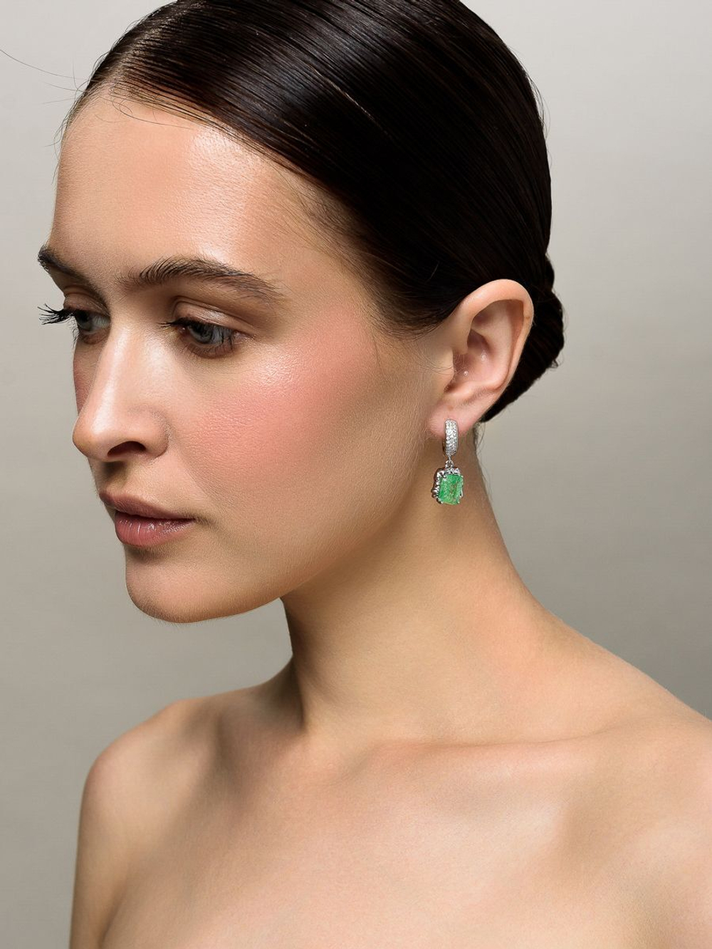 Серьги "Lollipops" Green Silver
