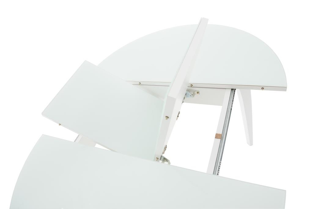 Стол Аврора Ривьера СВ D90, Стекло, Эмаль белая,  7