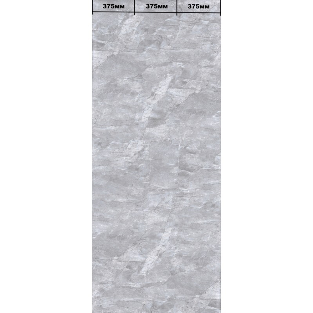 Ламинированная панель ПВХ ВЕК Бергамо Серый 2700х375мм