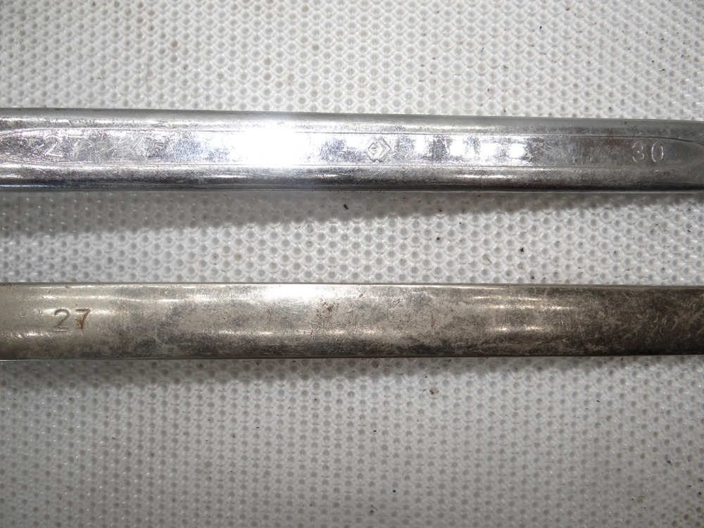 Ключ 2-хсторониий накидной коленчатый 27х30мм CHROM VANADIUM