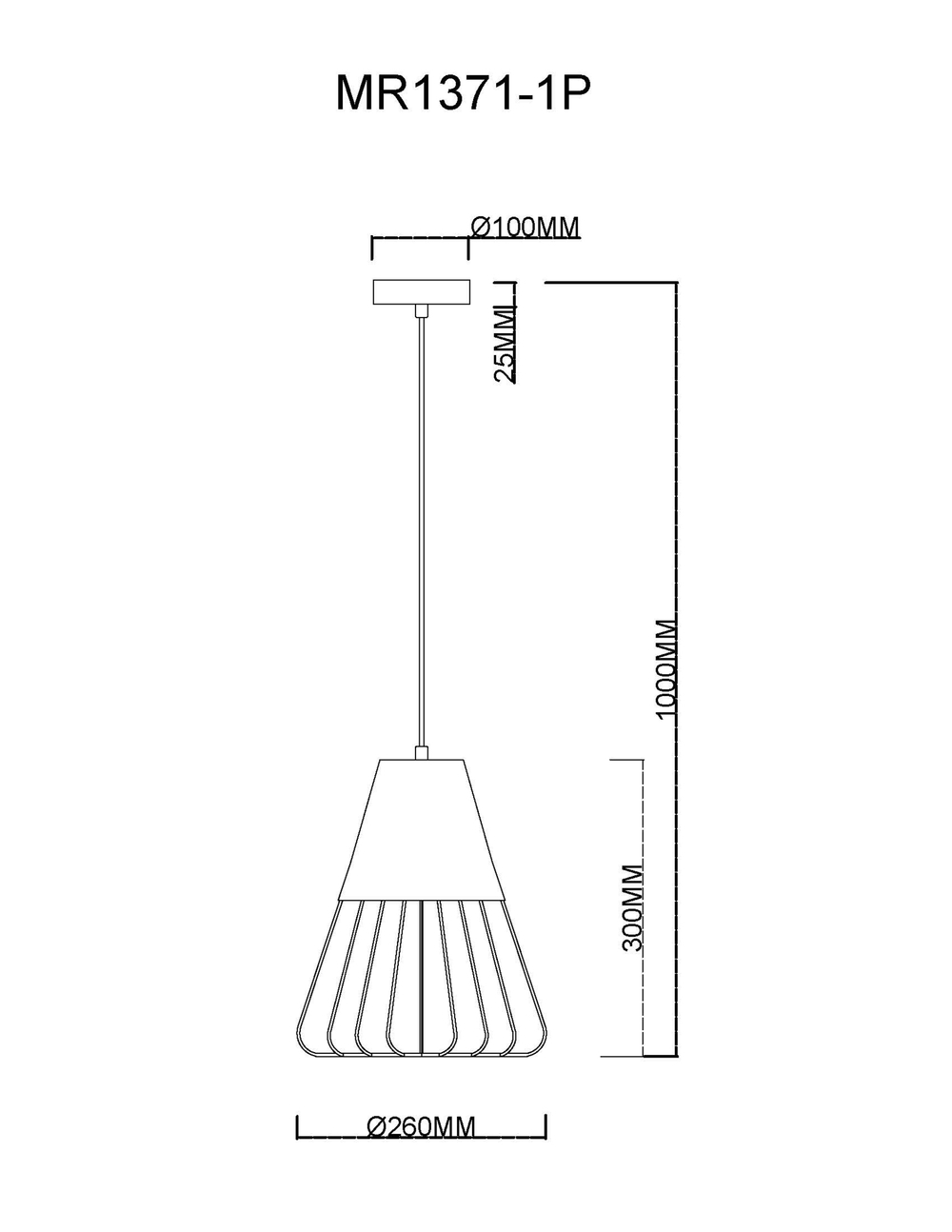 Подвесной светильник MyFar Hill MR1371-1P