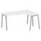 Metal System Стол криволинейный правый на А-образном м/к БА.СА-4 (R) Белый/Металл Серый 1600*1200*75