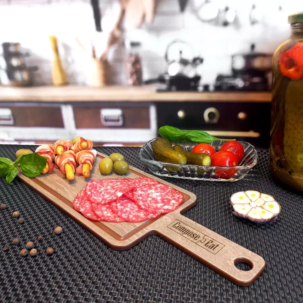 Доска для сервировки 12х36см ComposeEat ProFashion травертин капучино