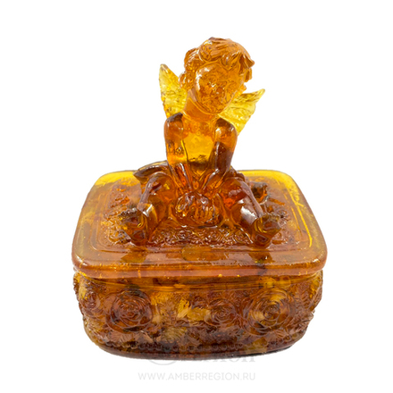 Шкатулка с ангелом (прямоугольная)