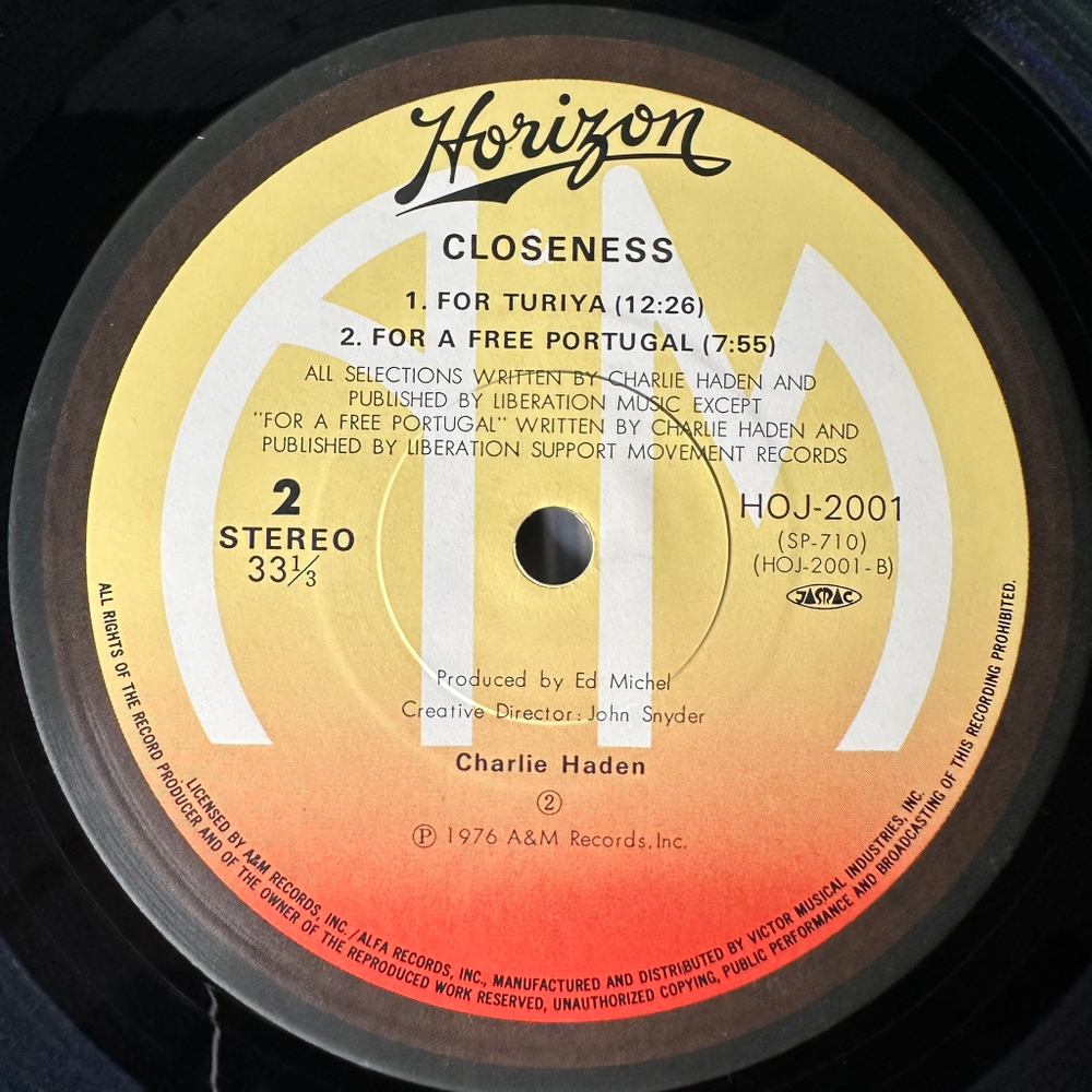 Charlie Haden – Closeness (Япония 1979г.)