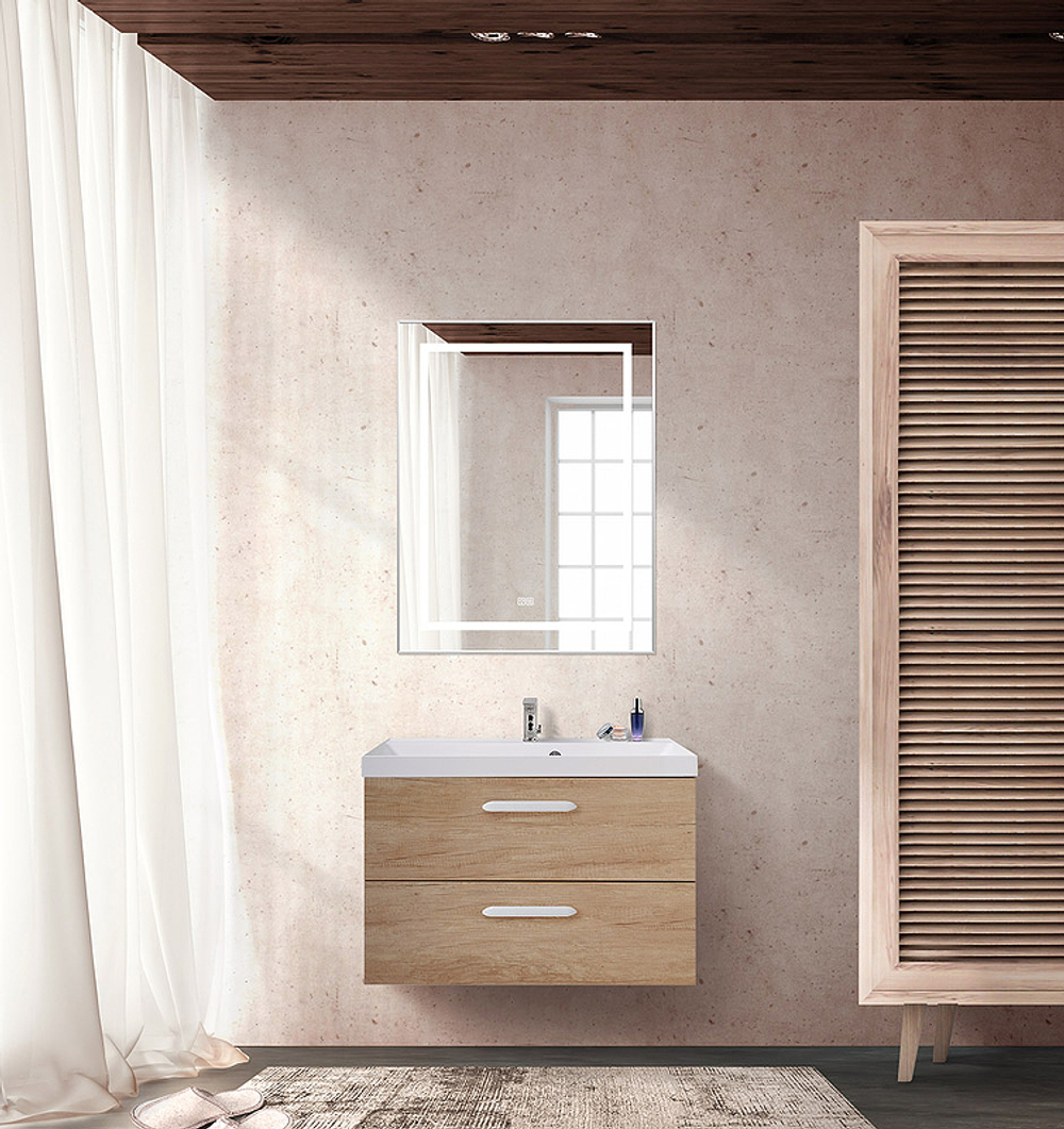 Тумба под раковину BelBagno Aurora 80 AURORA-800-2C-SO-RNN подвесная Rovere Nebrasca Nature