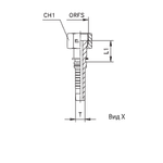 Фитинг DN 25 ORFS (Г) 1.7/16 Interlock