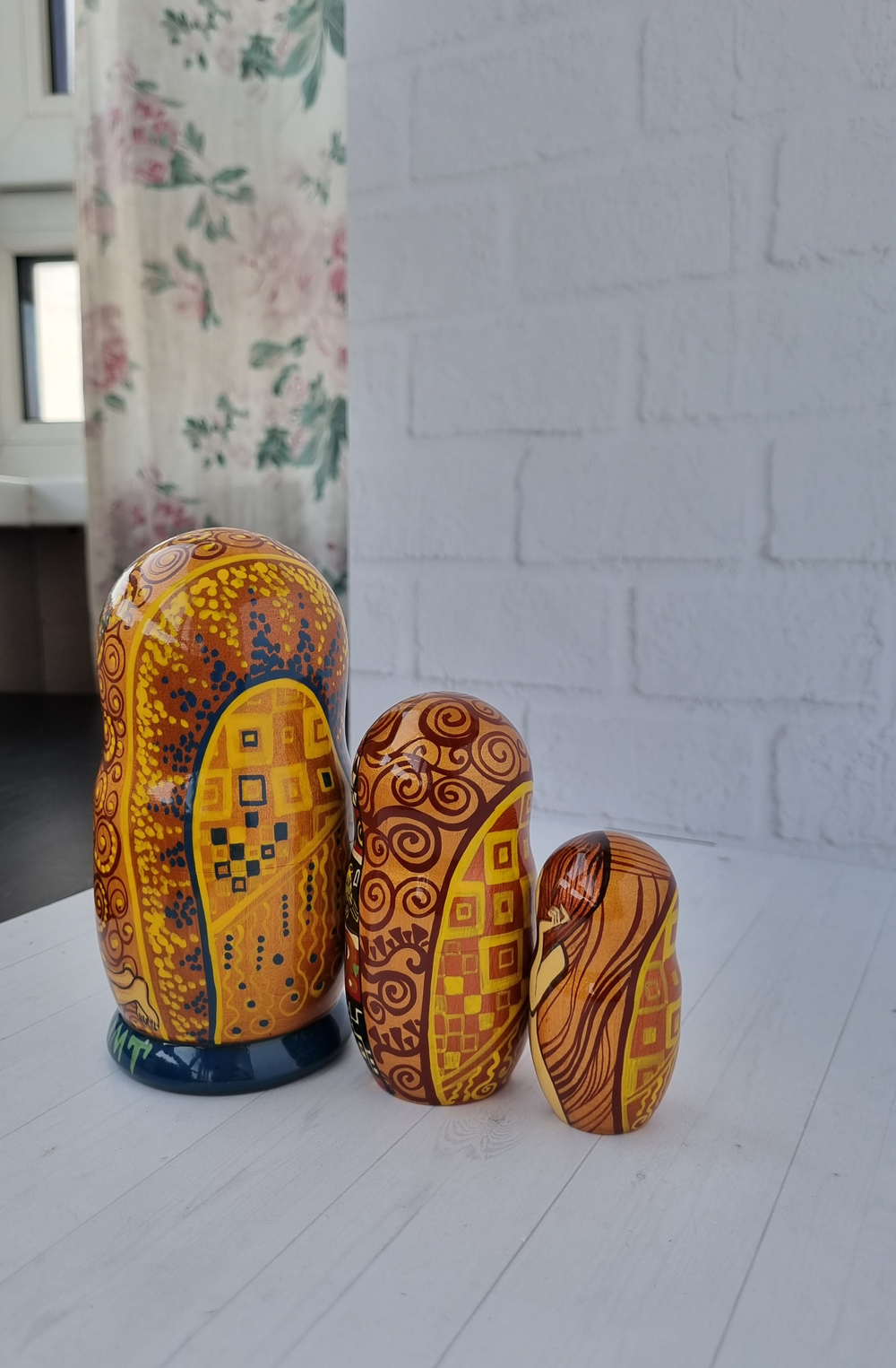 Матрёшка "Поцелуй" Климт 3места 15см