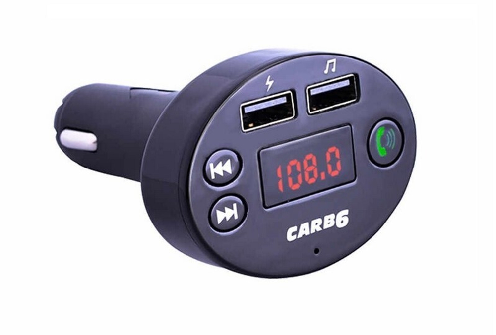 Автомобильный FM-трансмиттер CARB6 Bluetooth (черный)