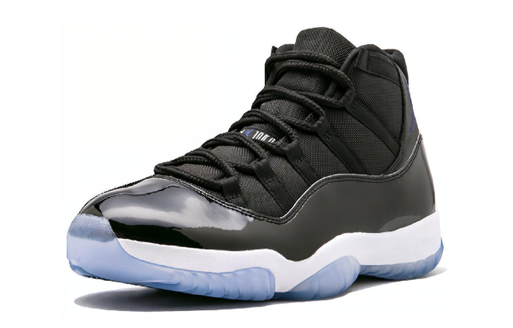 Jordan Air Jordan 11 Retro Space Jam high-top Retro basketball shoes GS black Blue White