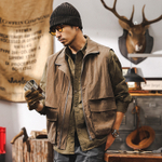 Тонкий жилет из леоцела для мужчин с накладными карманами