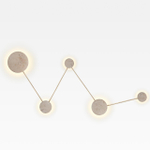 6625/25WL HIGHTECH ODL24 177 Настенный светильник бежевый/металл/камень (травертин) IP20 LED 24W 3000K 220V TRAVERTINO