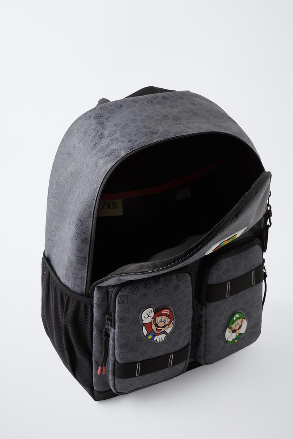 ZARA РЮКЗАК SUPER MARIO BROS ©, СЕРЫЙ