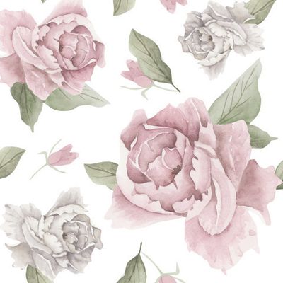 Пионы на белом