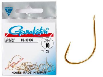 Крючки Gamakatsu LS-1810G HOOKS GOLD разм. 10 25шт.