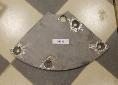 Бронелист торцевой правый сегмент M103 Teltomat Hugel